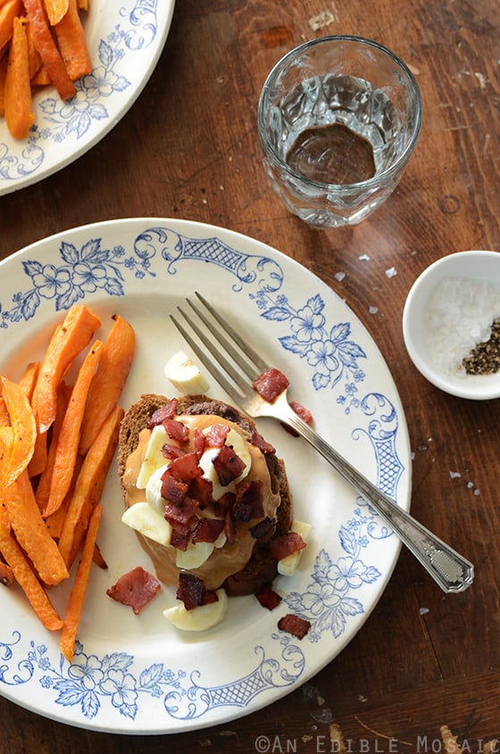 Peanut Butter, Banana, and Bacon “Elvis” Burgers