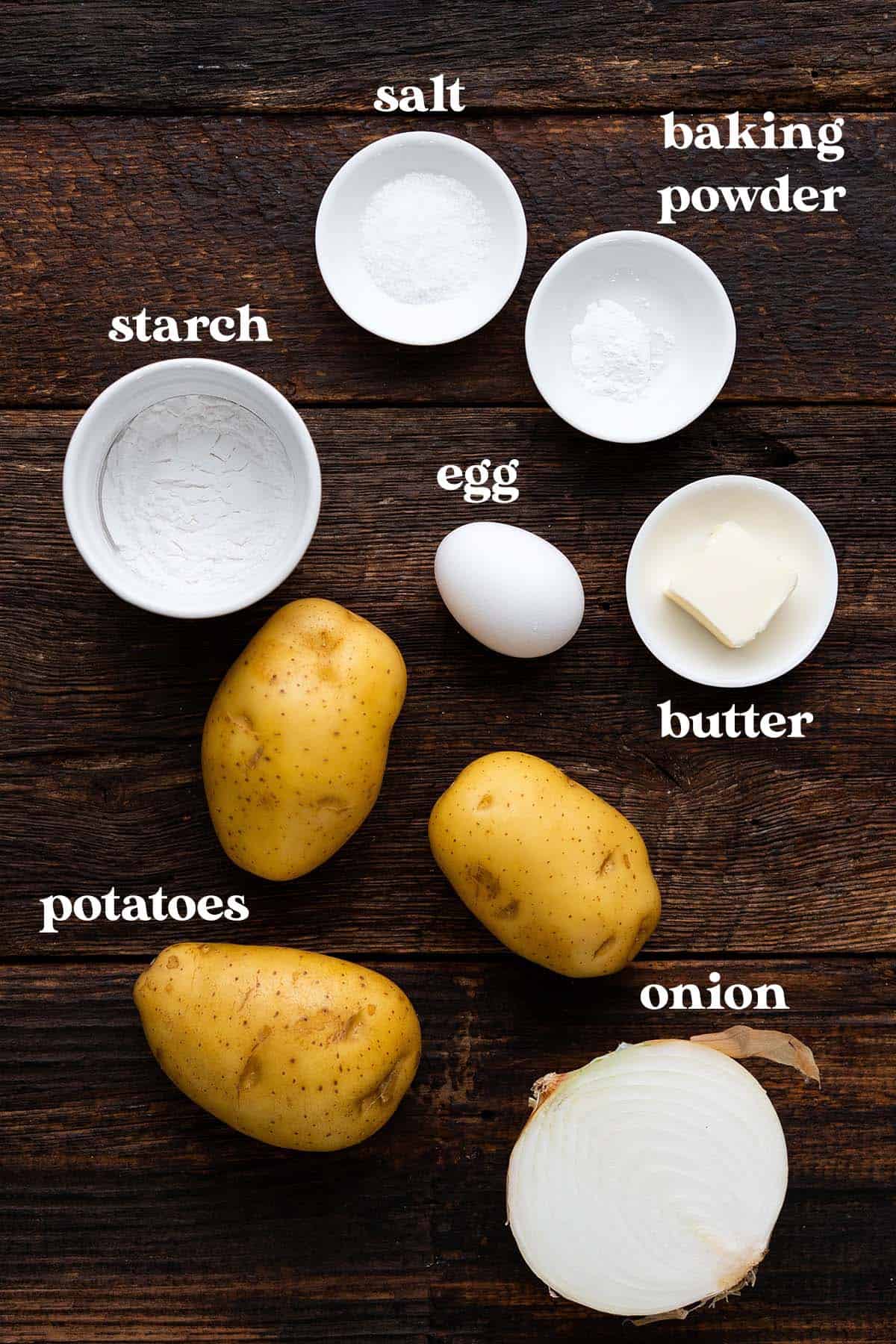 caramelized onion potato latkes ingredients with names