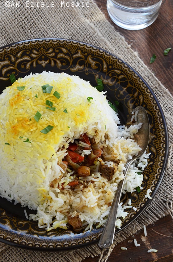 Beef Biryani Stuffed Inside Basmati Rice