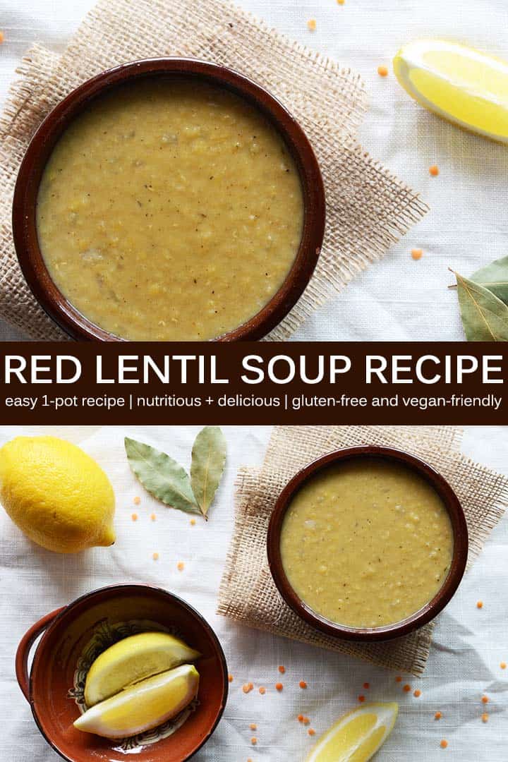 Red Lentil Soup Recipe Pin