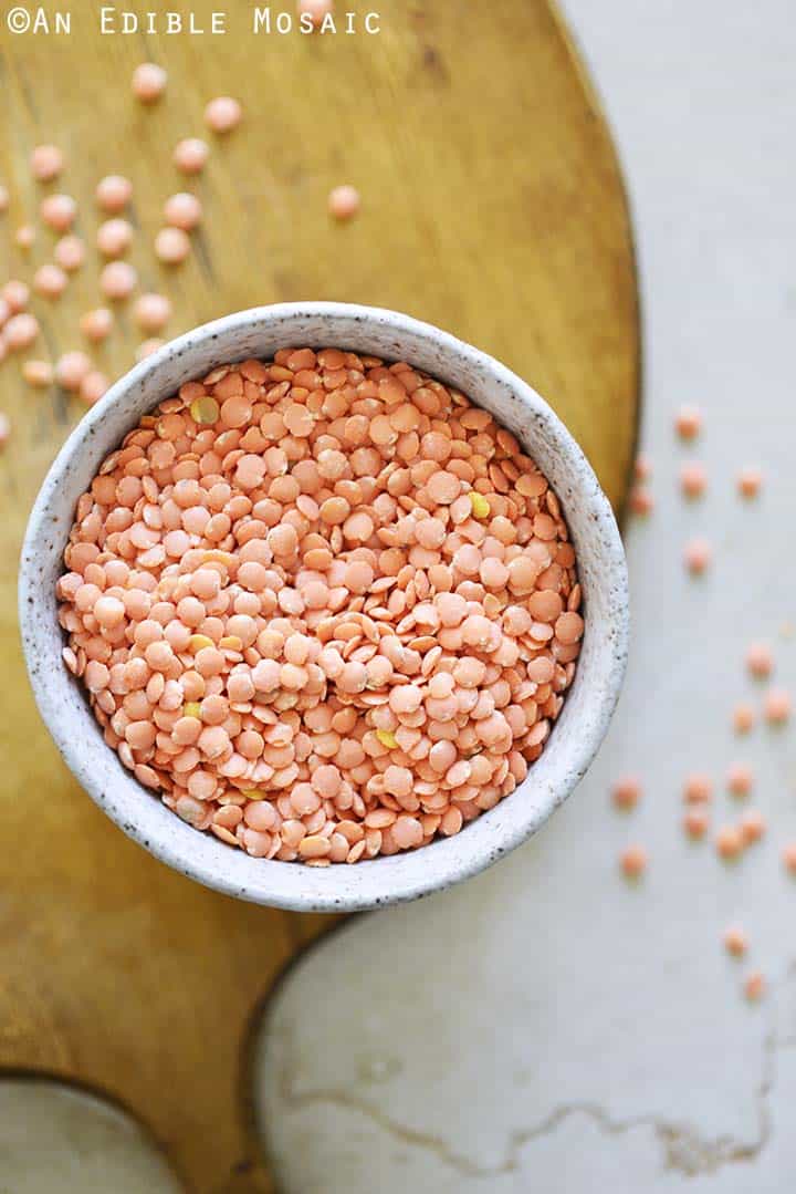 Red Lentils in Bowl