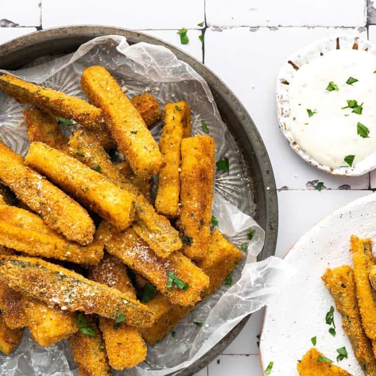 baked zucchini fries featured image