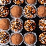 chocolate pumpkin truffles featured image