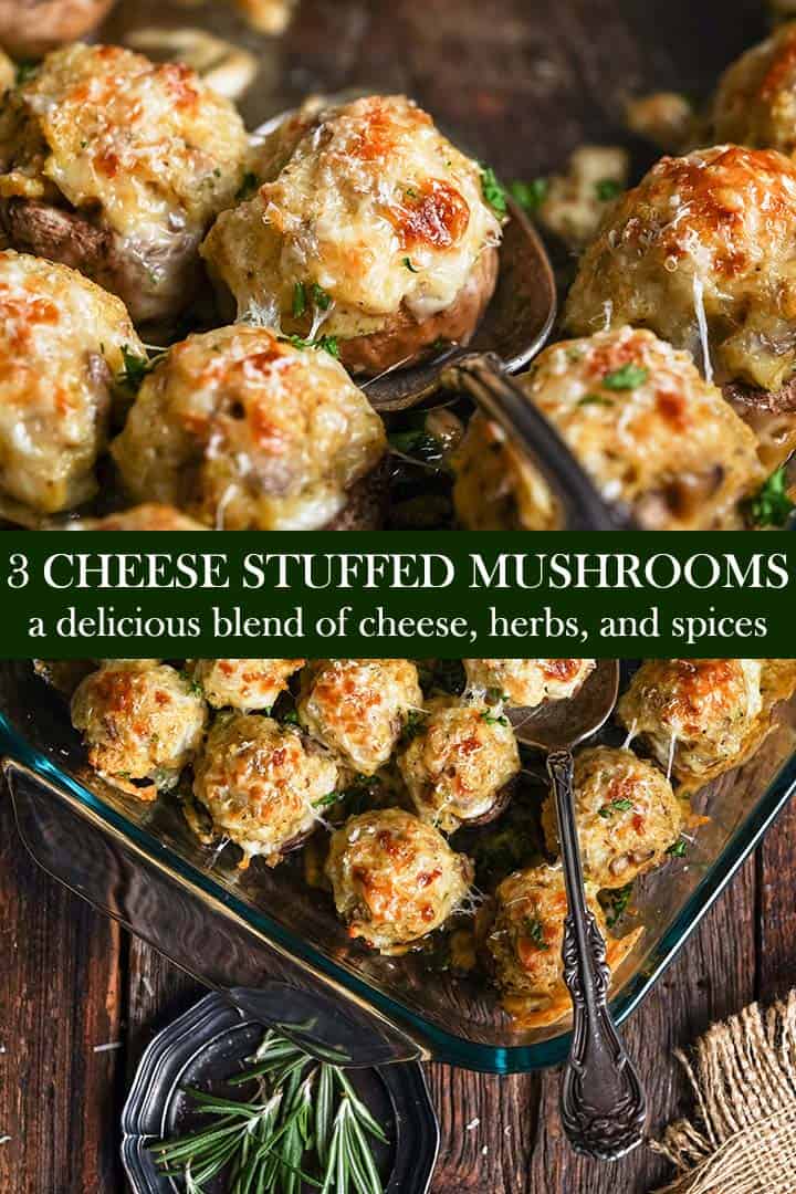 cheese stuffed mushrooms pin