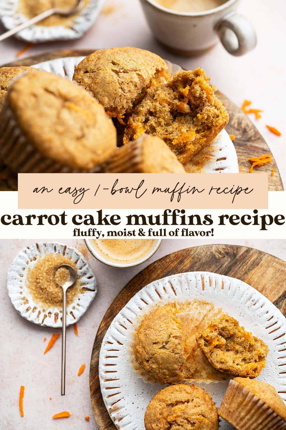 carrot muffins recipe pin