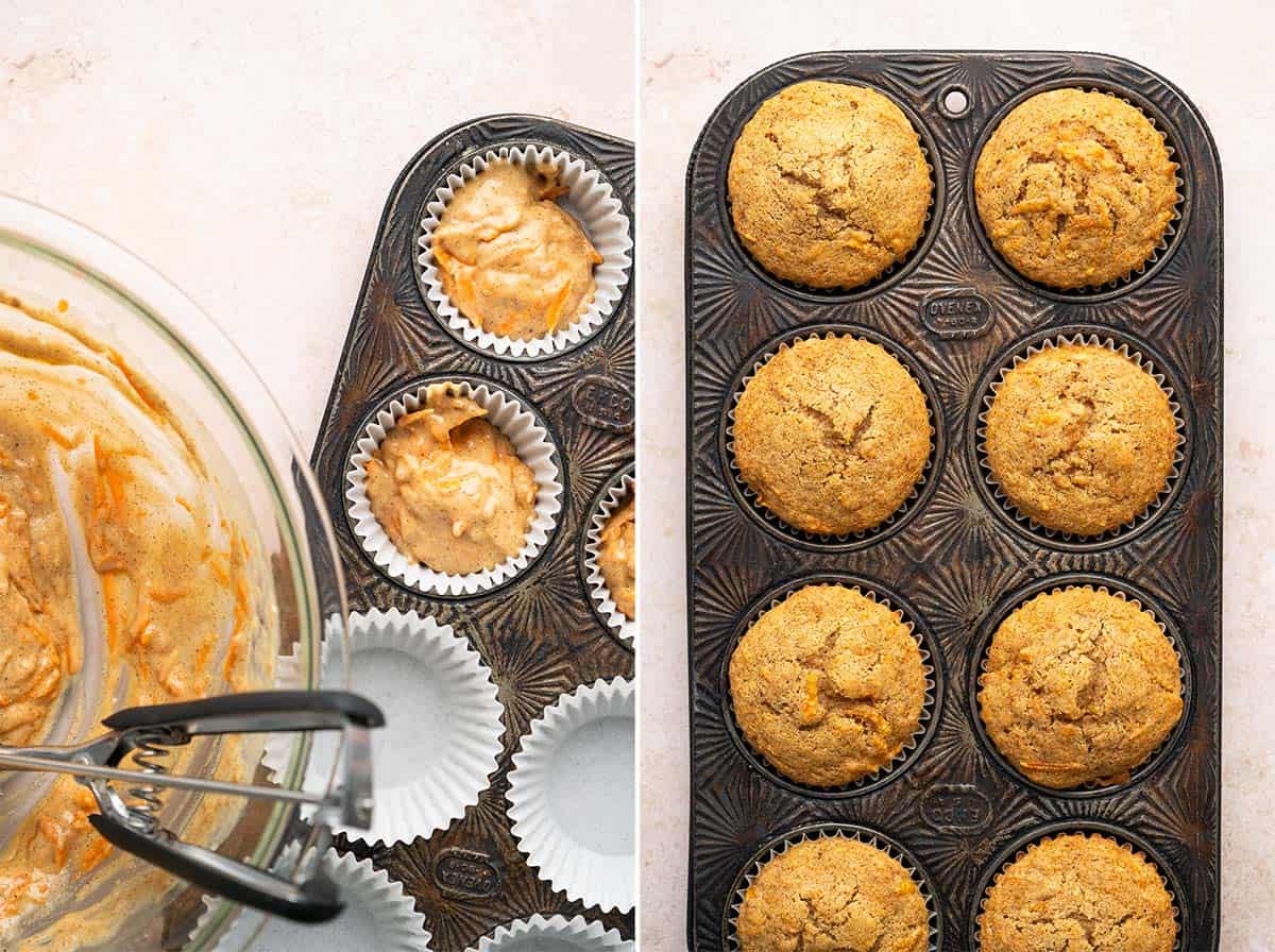 how to bake carrot muffins