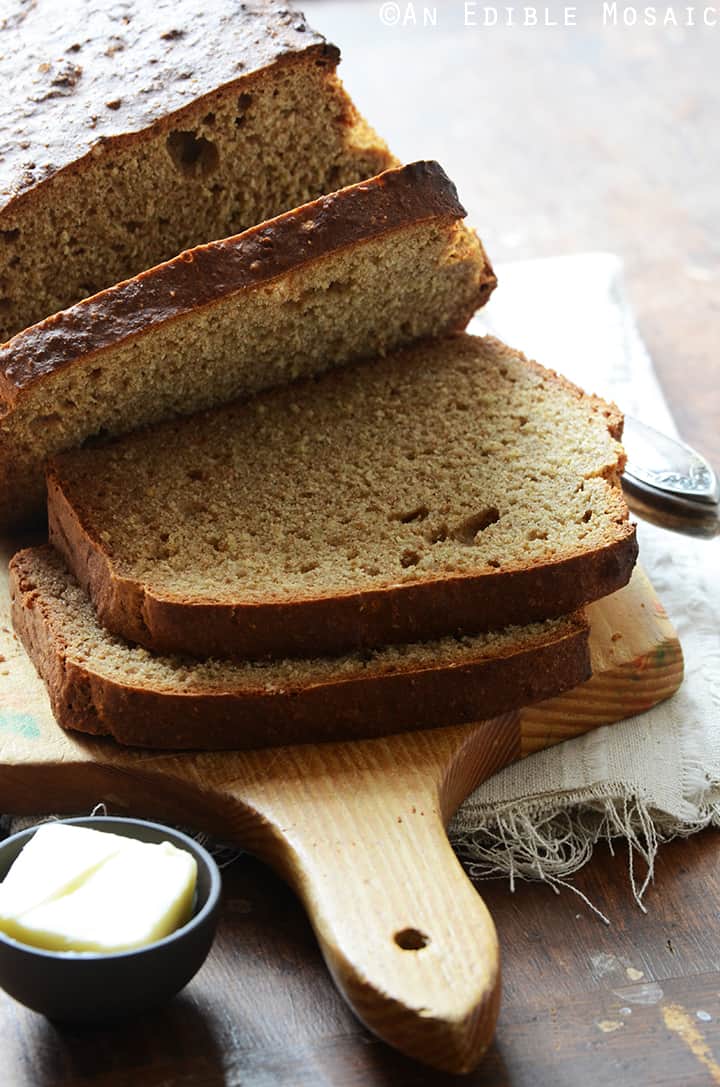 Loaf of Irish Brown Soda Bread on Cutting Board