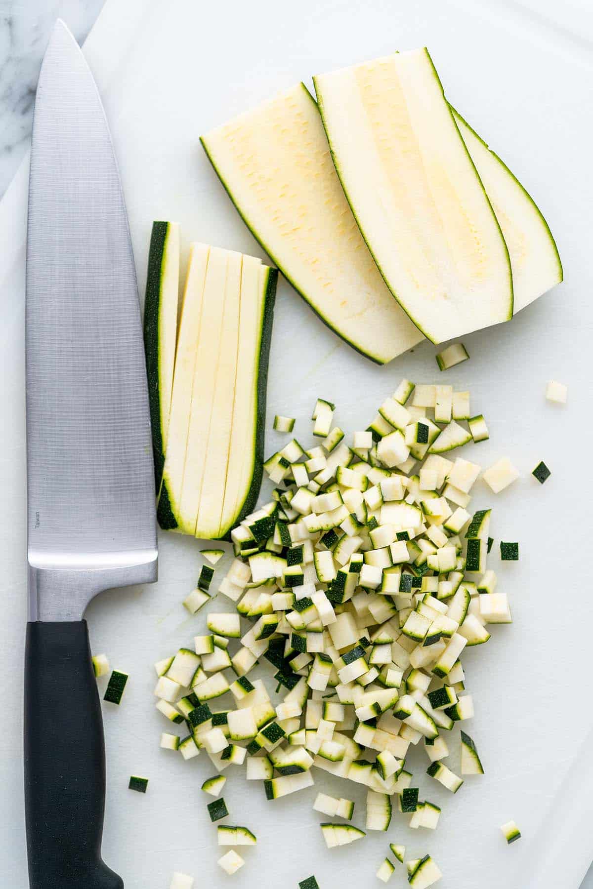 how to chop zucchini for vegetable fritters