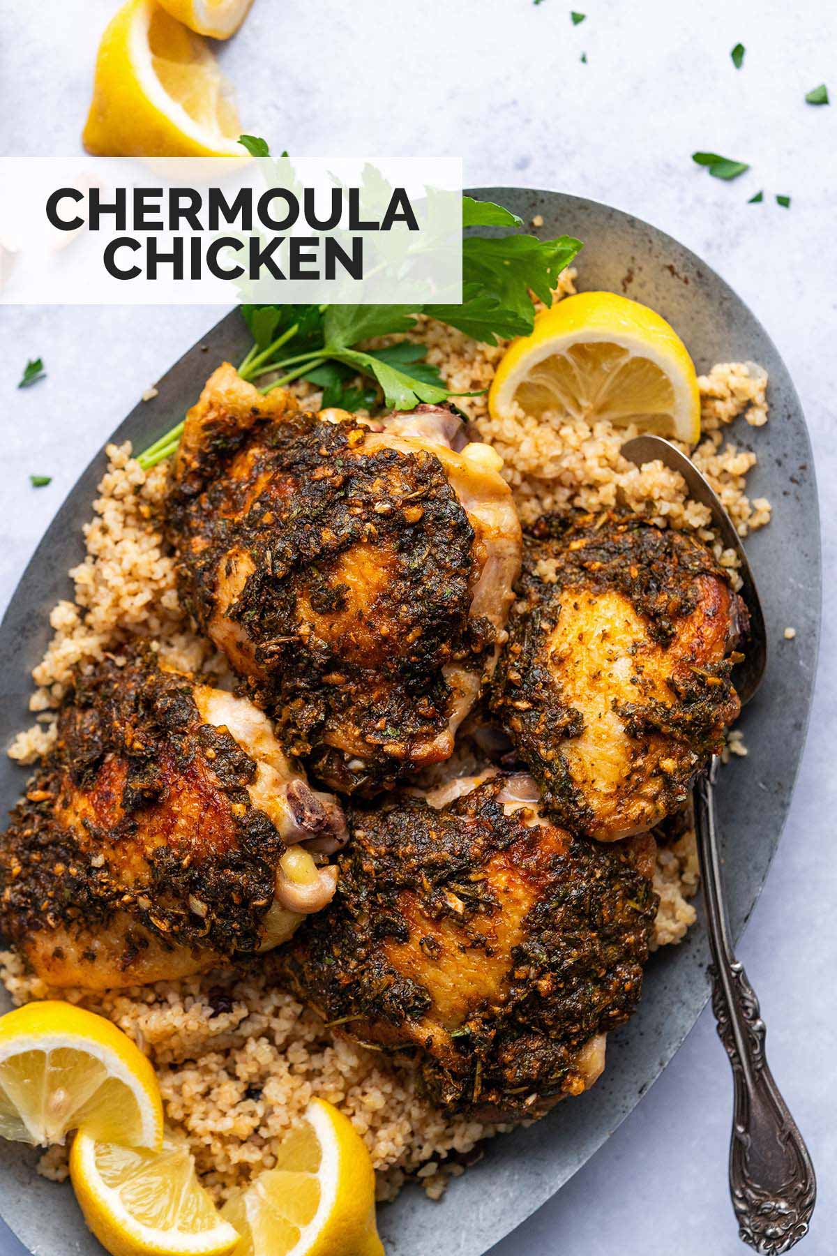 Chermoula chicken recipe pin