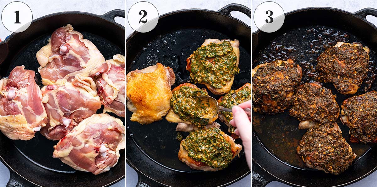 how to make chermoula chicken in a skillet