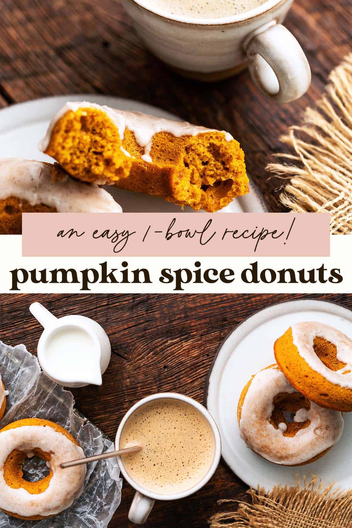 pumpkin donuts recipe pin