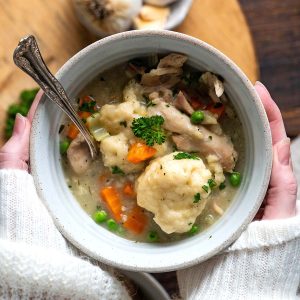 homemade chicken and dumplings featured image