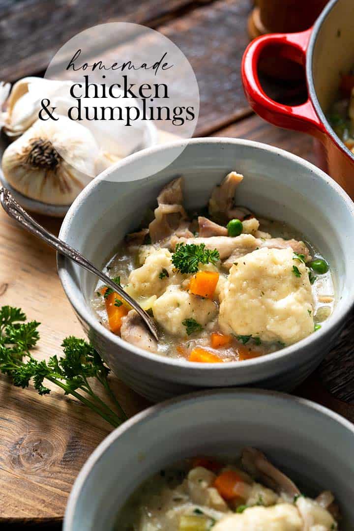 homemade chicken and dumplings graphic