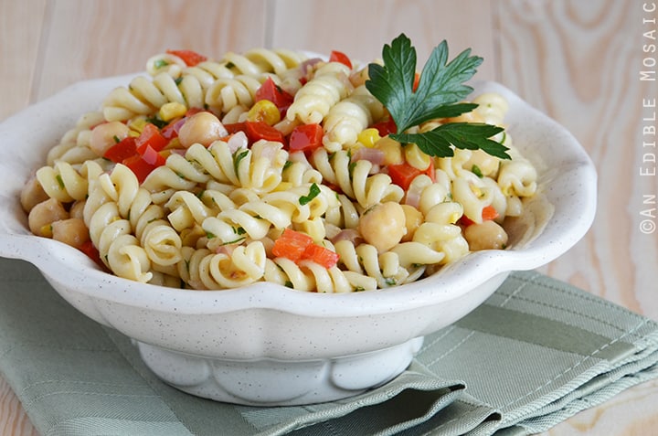 Succotash-Style Pasta Salad with Roasted Garlic Dressing 3