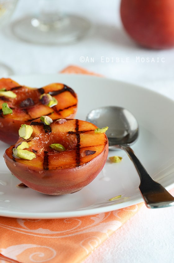 Grilled Peaches with Orange Blossom Syrup and Pistachios 2