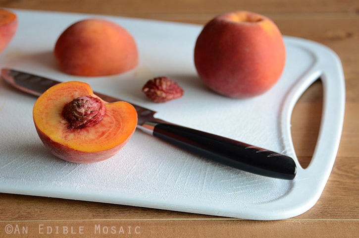 Peaches on Cutting Board