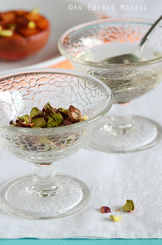 Pistachios and Orange Blossom Syrup