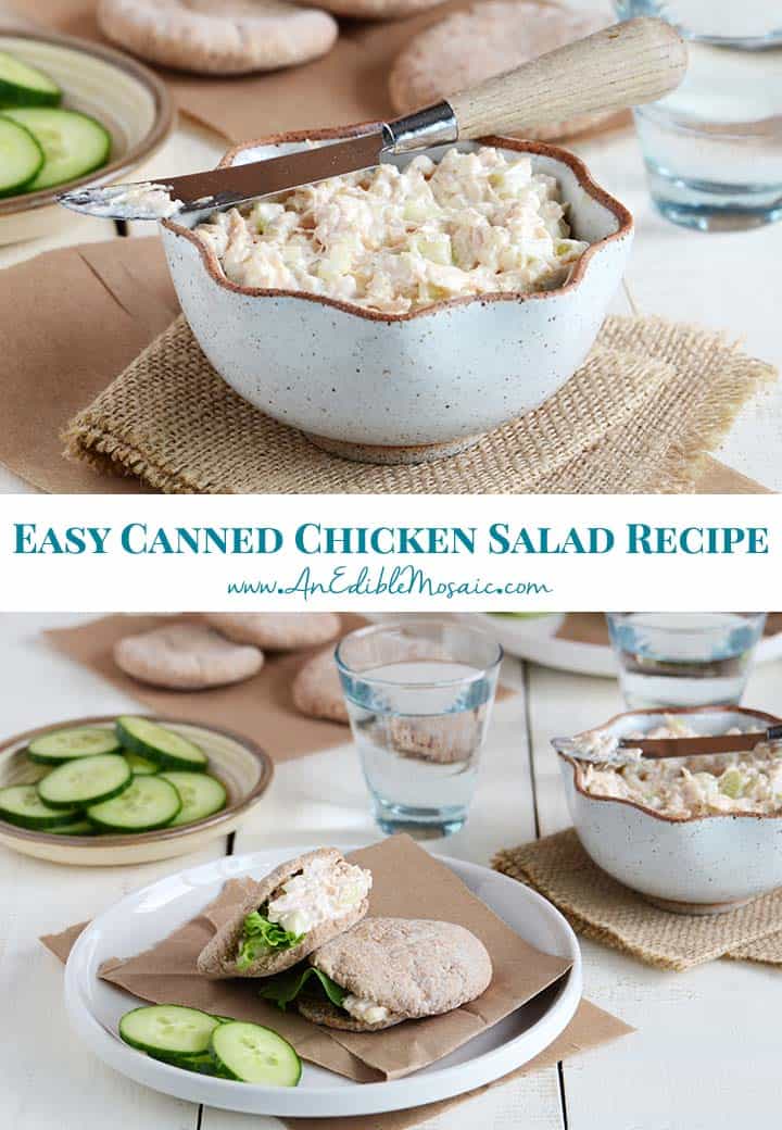 Easy Canned Chicken Salad Recipe Pin