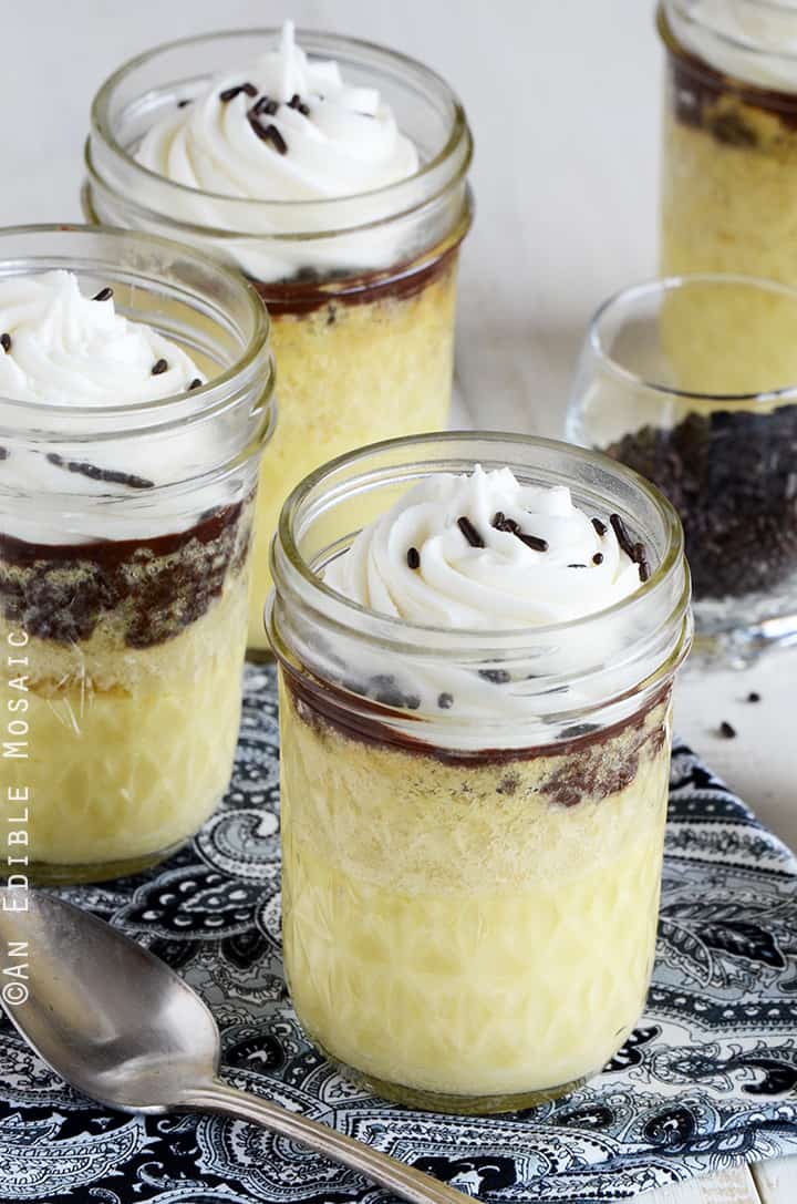 Individual Boston Cream Pies in a Jar 1