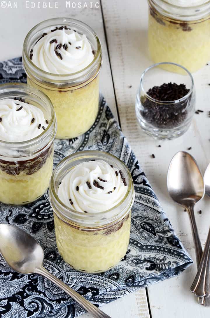 Individual Boston Cream Pies in a Jar 2