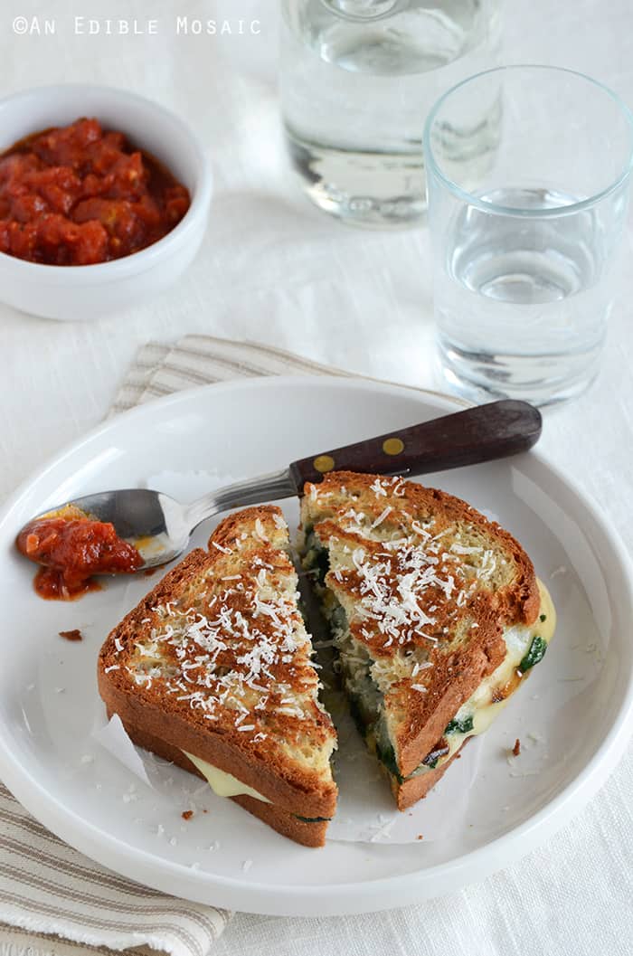 Spinach-Mozzarella Grilled Cheese