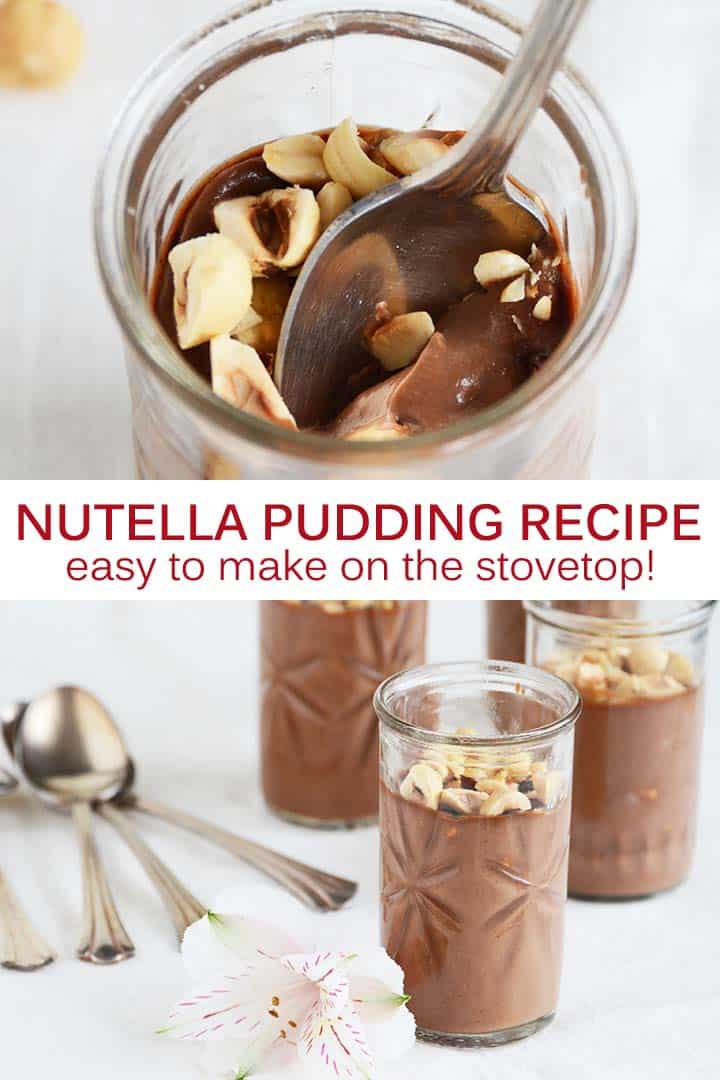 Nutella Pudding Recipe Pin