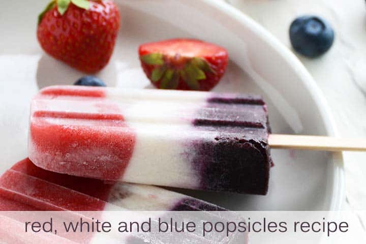 Red White and Blue Popsicles aka Firecracker Popsicle or Bomb Pop with Description