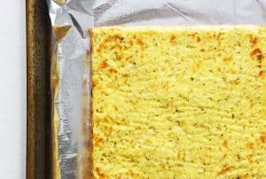 Cauliflower Bread on Sheet Pan