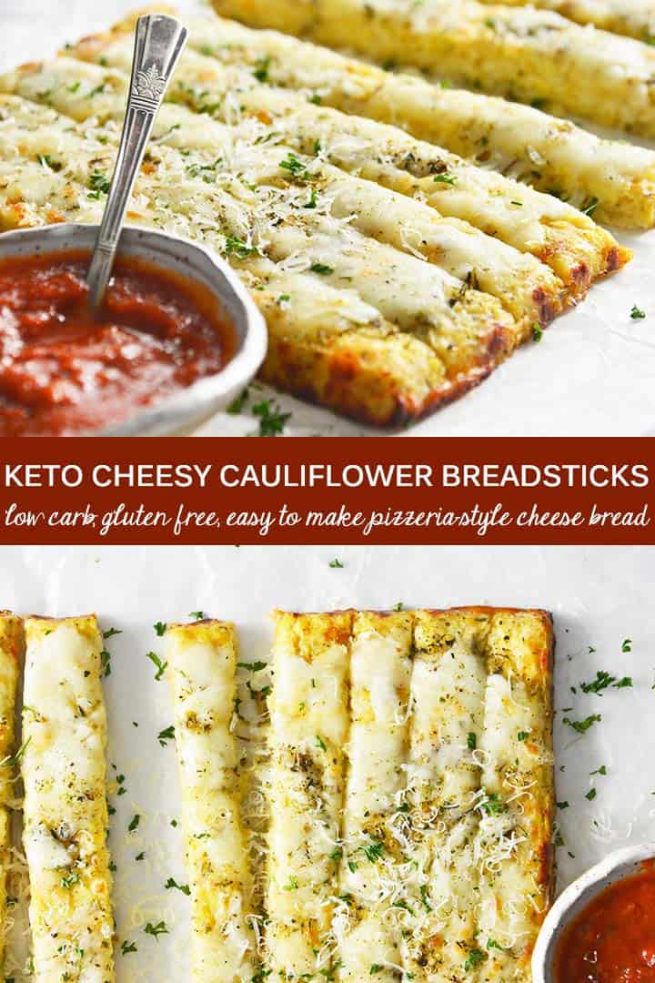 Cauliflower Breadsticks Recipe Pin