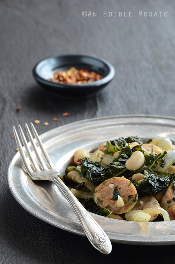 Sautéed Kale with Sausage and White Beans 2