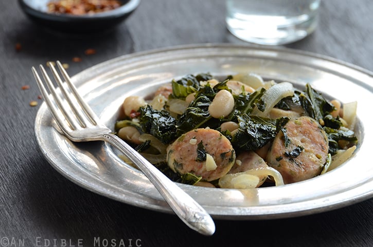 Sautéed Kale with Sausage and White Beans 3