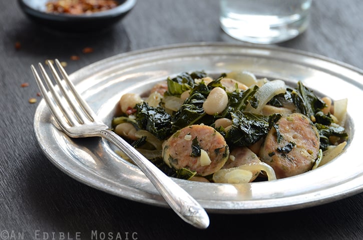 Sautéed Kale with Sausage and White Beans 3