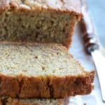 Classic Banana Bread Recipe on Bread Board