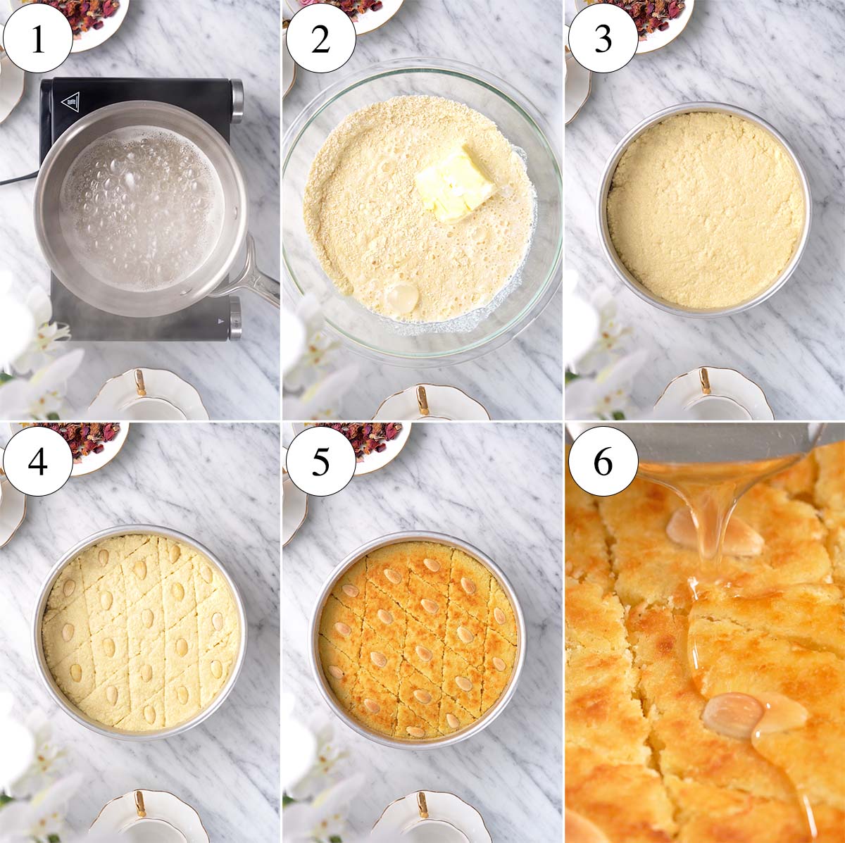 how to make middle eastern basbousa cake