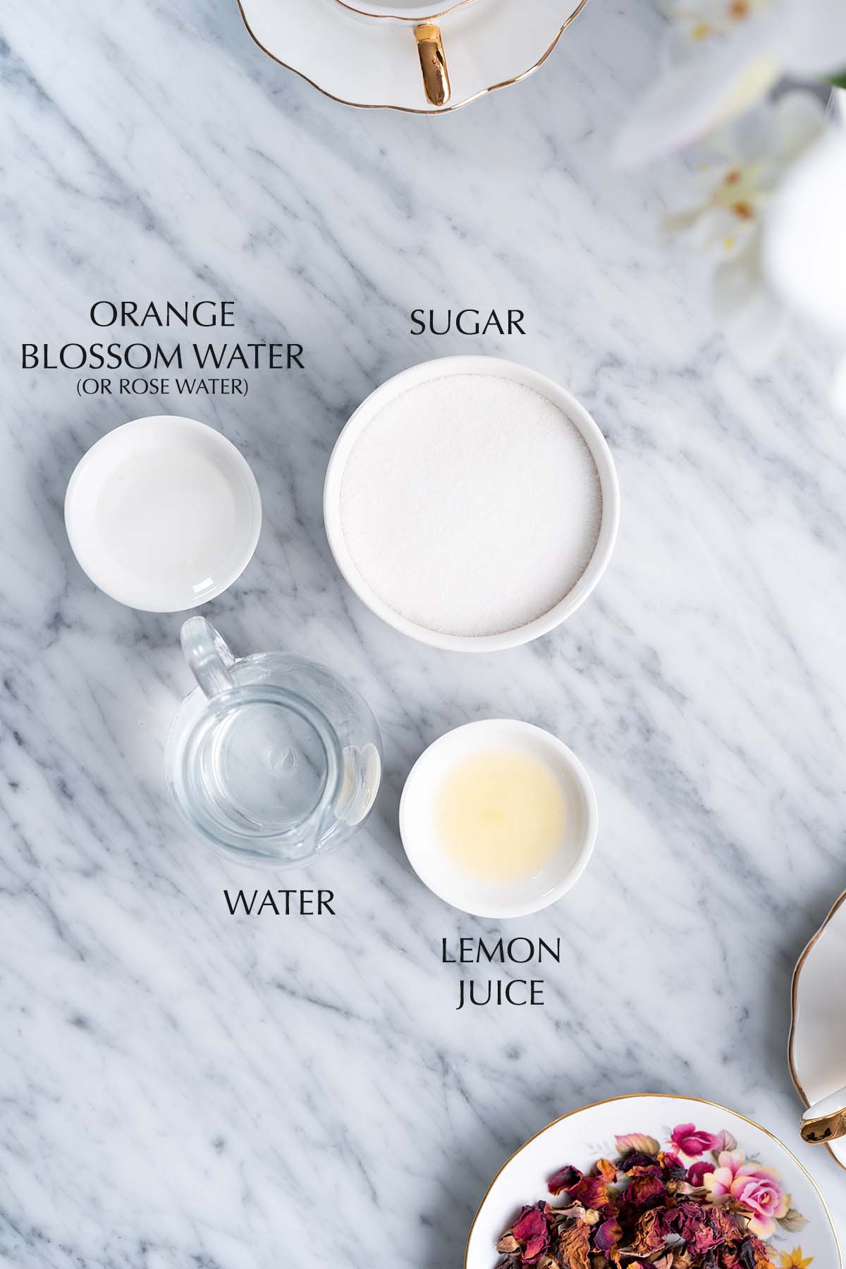 scented sugar syrup ingredients for arabic desserts