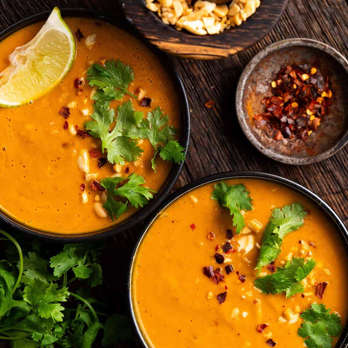 25-Minute Curried Thai Pumpkin Soup Recipe (Vegan and Gluten Free) {video}