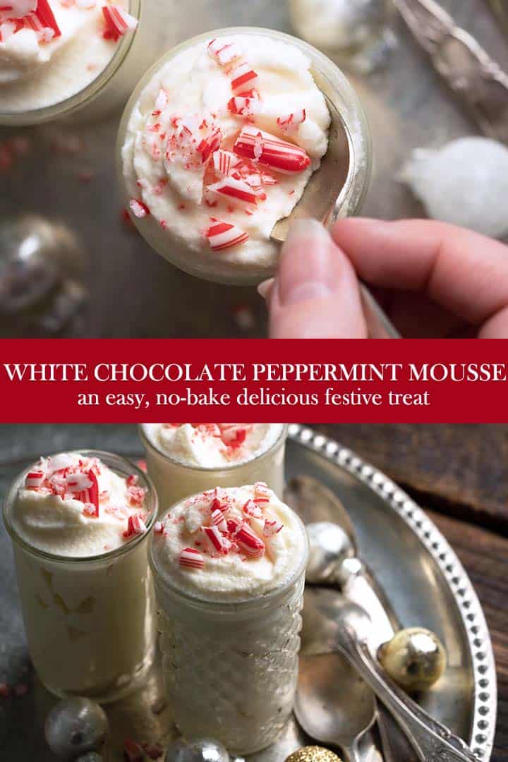 white chocolate peppermint mousse pin