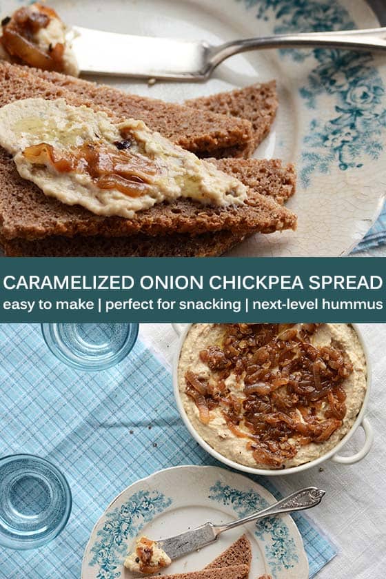 Caramelized Onion Chickpea Spread Pin