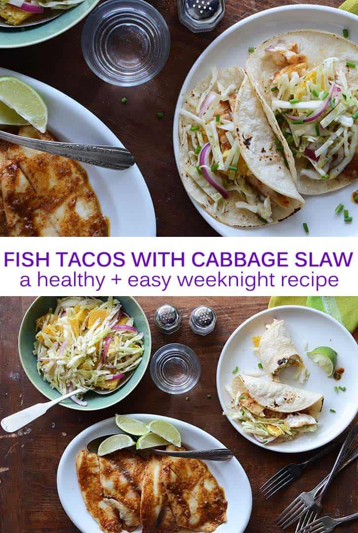 Fish Tacos with Cabbage Slaw