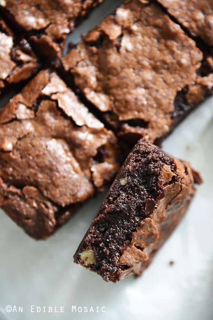 Chocolate Brownies Cut Into Squares