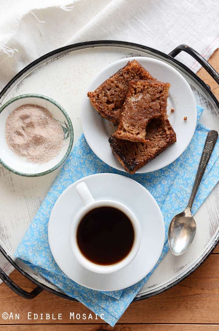 Overhead View of Homemade Cinnamon Bread Recipe