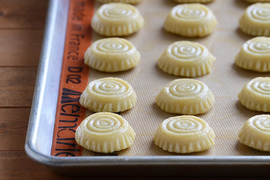 Tray of Maamoul Before Baking