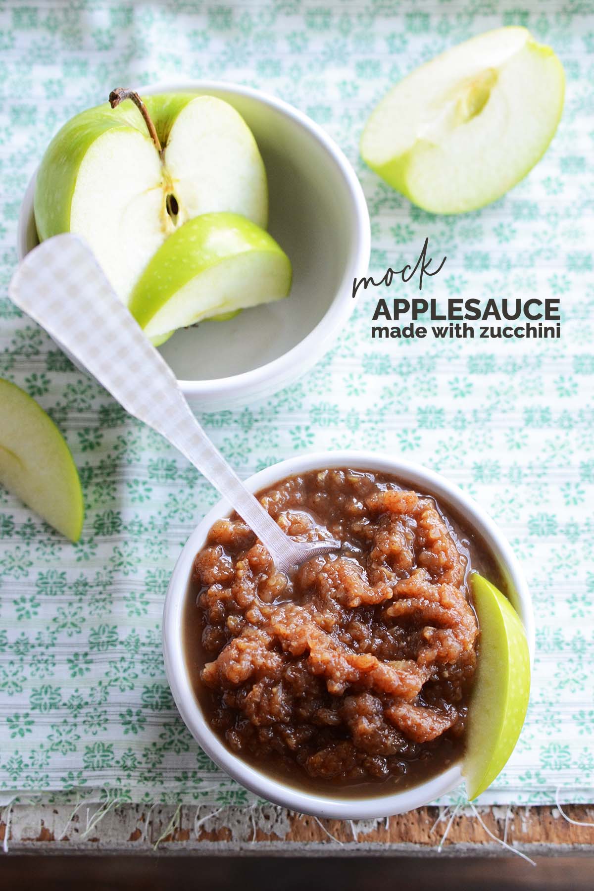 mock applesauce made with zucchini recipe pin