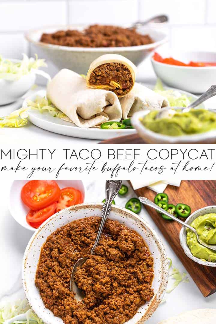 mighty taco beef copycat recipe pin