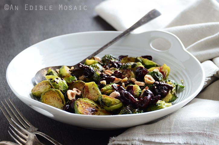 Caramelized Brussels Sprouts with Dark Cherry Sauce and Hazelnut 3