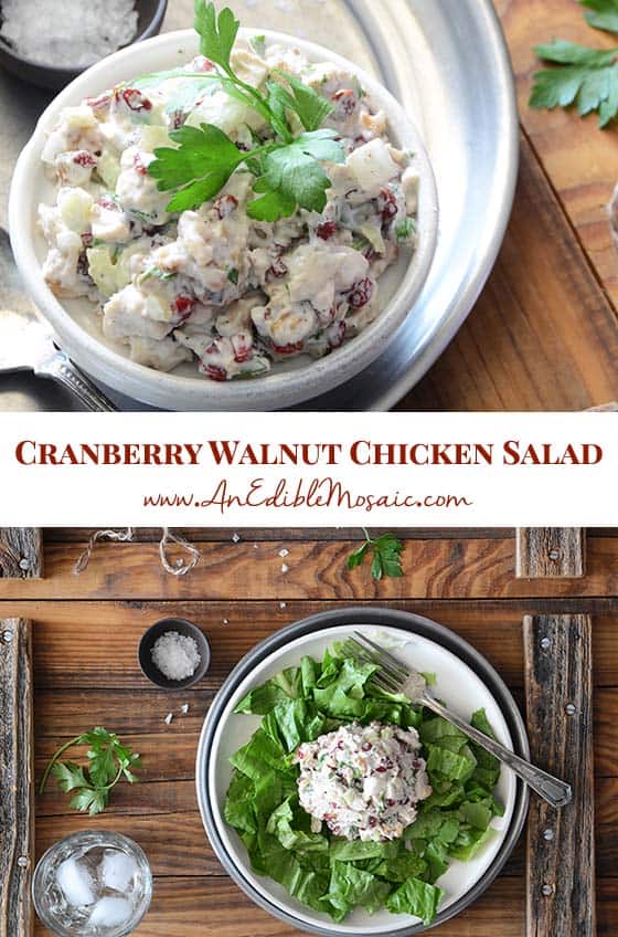 Cranberry Walnut Chicken Salad Recipe Pin