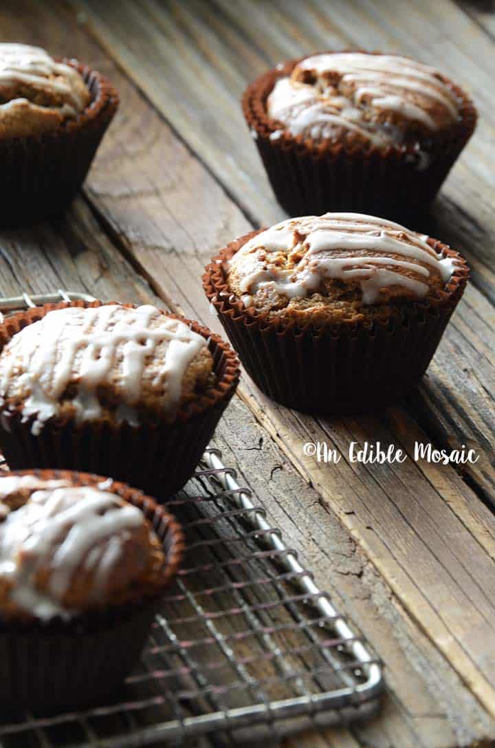 Gingerbread Muffins on Wooden Table