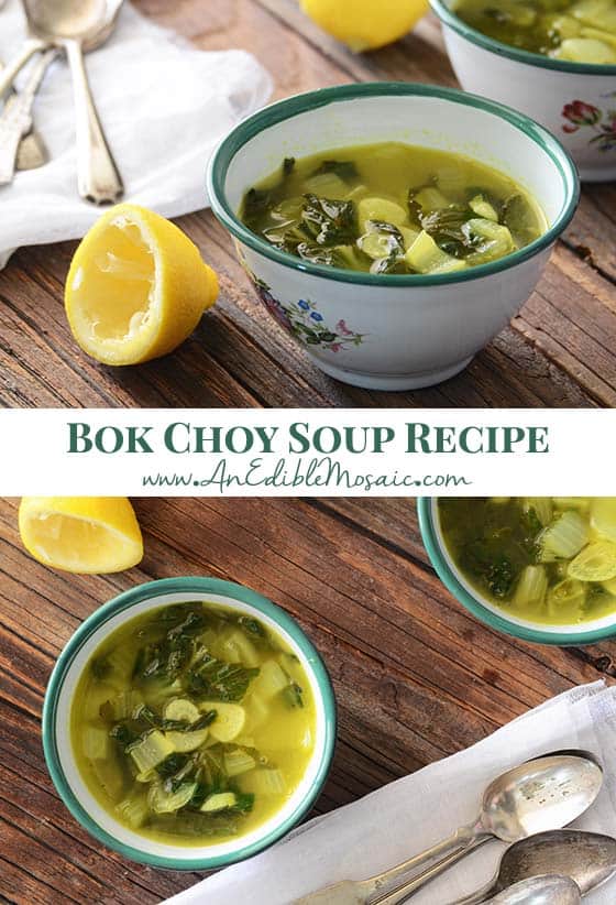 Bok Choy Soup Recipe Pin