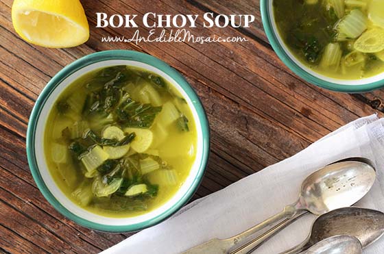 Bok Choy Soup with Description