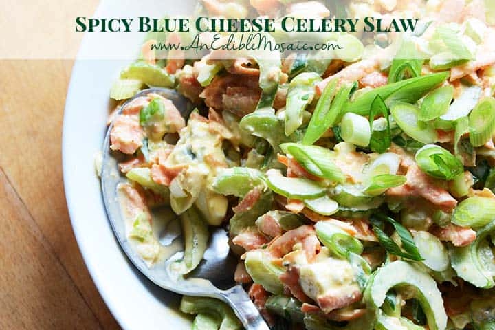 Spicy Blue Cheese Celery Slaw Recipe with Description